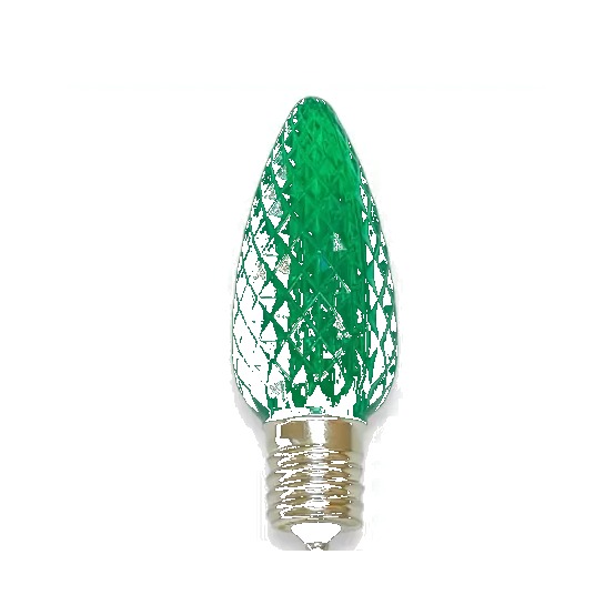 Green Christmas light bulb