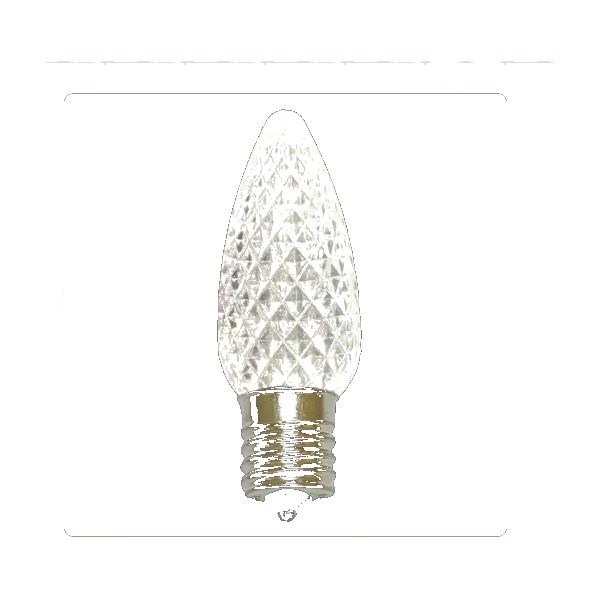 Pure white Christmas light bulb