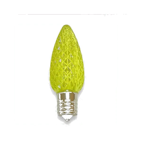 Yellow Christmas light bulb